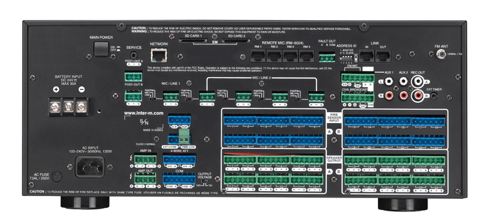 Inter-M Americas PAC-5600 Multi-Zone All-In-One 2 Bus Mixer Amplifier