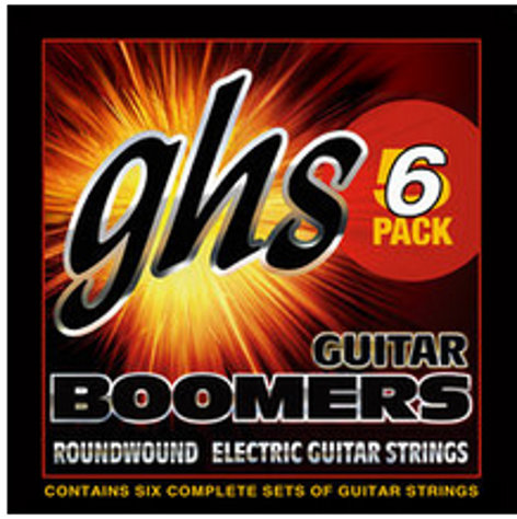 GHS GBL-5 Six-Pack Of Light Boomers Electric Guitar Strings