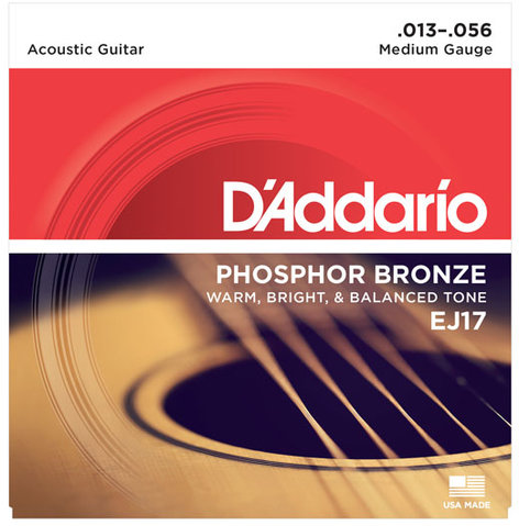 D`Addario EJ17 Medium Phosphor Bronze Acoustic Guitar Strings