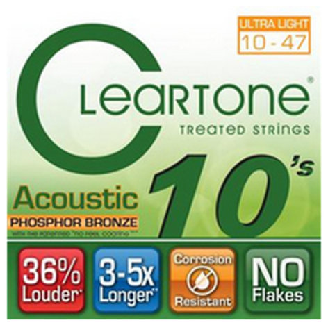 Cleartone 7410-CLEARTONE Ultra Light Coated Acoustic Guitar Strings