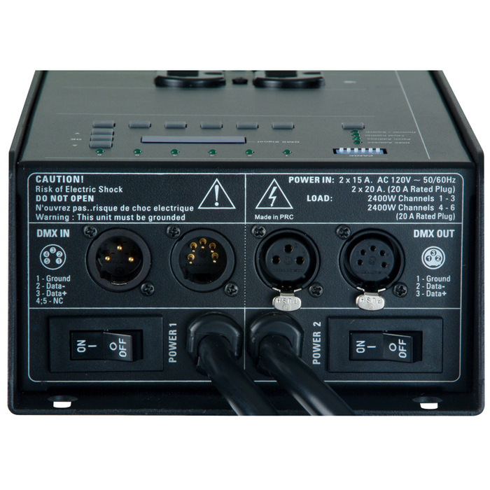 Elation DP-640B Dimmer/Relay Pk 6 Ch W/Breaks