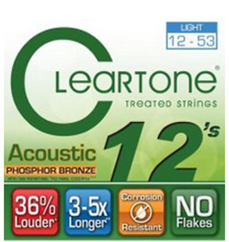 Cleartone 7412-CLEARTONE Light Acoustic Guitar Strings With Coating