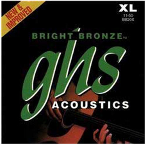 GHS BB20X Extra Light Bright Bronze 80/20 Copper-Zinc Acoustic Guitar Strings