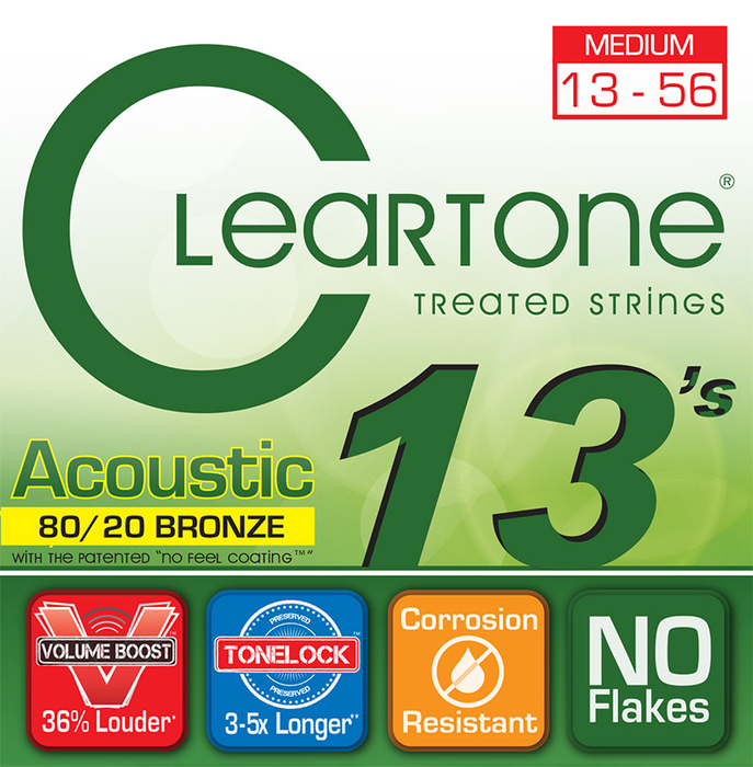 Cleartone 7613-CLEARTONE Medium Coated Acoustic Guitar Strings