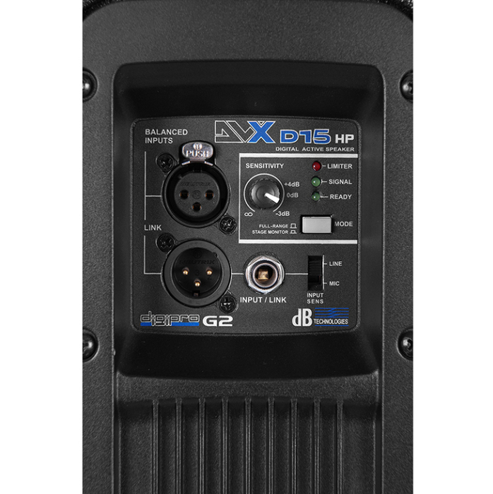 DB Technologies DVX D15 HP 15" 2-Way Active Speaker, 700W