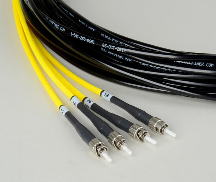 Camplex HF-TS04ST-1000 4-Channel Tactical Fiber Optical Snake 1000 Ft Fiber Optic Snake With ST Single Mode Connectors