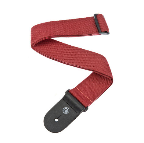 D`Addario PWS101 50mm W, 35"-59.5" L Red Polypropylene Guitar Strap