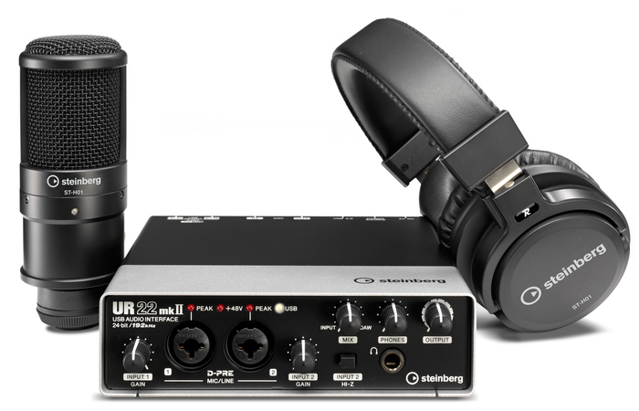 Steinberg UR22MKII-REC-PACK UR22mkII Recording Pack 2 X 2 USB 2.0 Audio Interface With 2 X D-PRE And 192 KHz Support