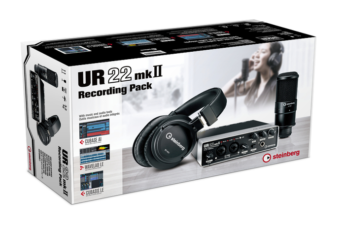 Steinberg UR22MKII-REC-PACK UR22mkII Recording Pack 2 X 2 USB 2.0 Audio Interface With 2 X D-PRE And 192 KHz Support