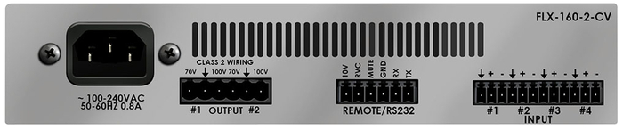 Stewart Audio FLX160-2-CV 2 Channel DSP-Enabled Amplifier, 2 X 160W @ 70 / 100V