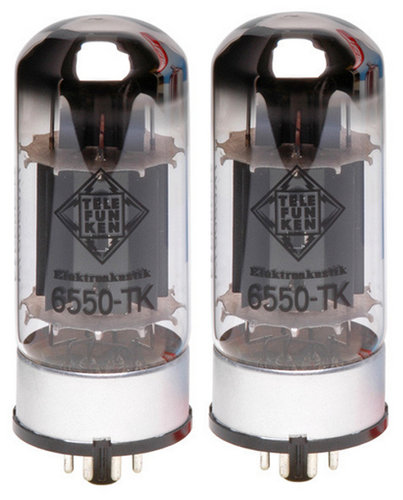 Telefunken 6550-TK-PAIR Pair Of 6550 Black Diamond Series Power Amplifier Vacuum Tubes