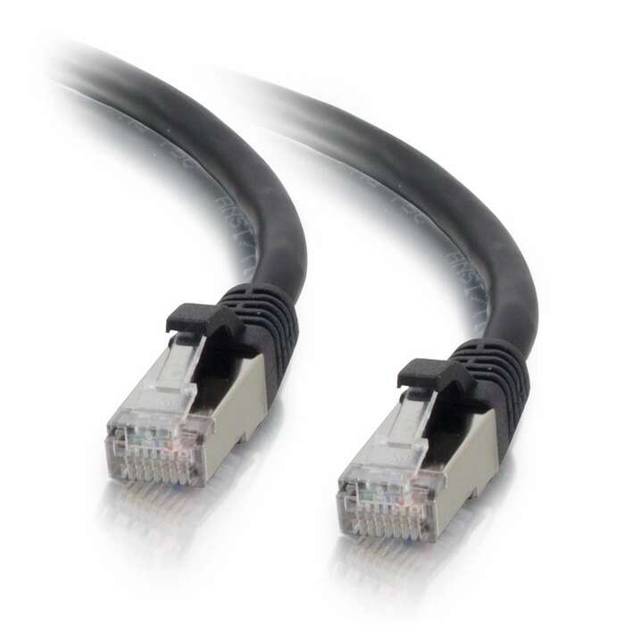 Cables To Go 00810 Cat6 Snagless Shielded (STP) 3 Ft Ethernet Network Patch Cable, Black