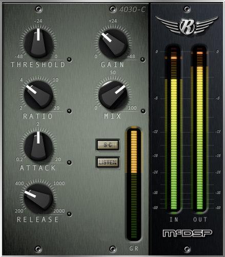 McDSP 4030-RET-COMP-NA-EDU 4030 Retro Compressor Native [EDU STUDENT/FACULTY] Single-Channel Retro Compressor Plugin, AAX Native/AU/VST Version [DOWNLOAD]