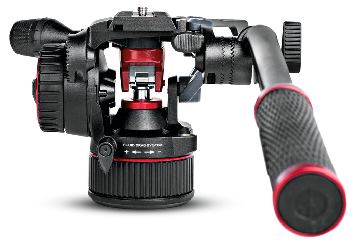 Manfrotto MVKN8CUS Nitrotech N8 Video Head And 535 Carbon Fiber Tripod