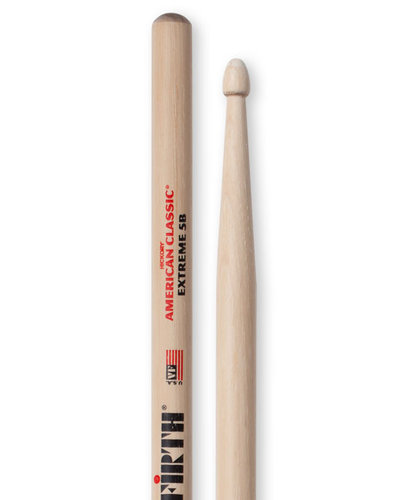 Vic Firth X5B 1 Pair Of American Classic Extreme 5B Drumsticks With Wood Tear Drop Tip