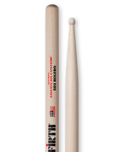 Vic Firth SD2-VF American Custom SD2 Bolero Pair Of Light Jazz Drumsticks