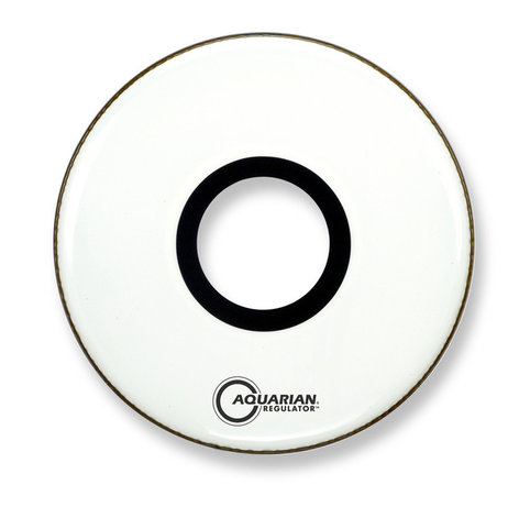 Aquarian RPT22-WHITE 22" Kick Drum Head With 7" Hole In White