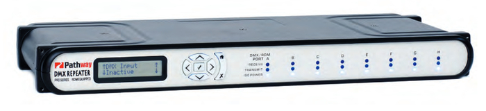 Pathway Connectivity 9116 DMX Repeater Pro, Fully Isolated, 8-Way With Front 5-pin XLR
