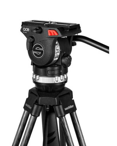 Sachtler 1019C System Ace XL GS CF Tripod System With Ace XL Fluid Head, Ace 75/2 CF Tripod, SP 75 Ground Spreader