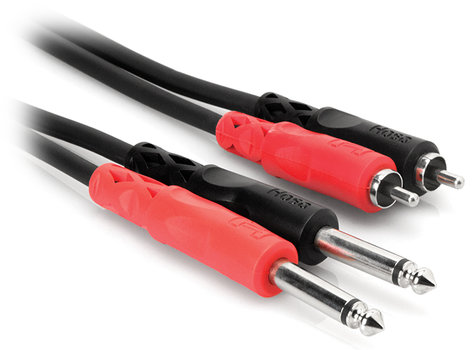 Hosa CPR-206 19.7' Dual 1/4" TS To Dual RCA Audio Cable