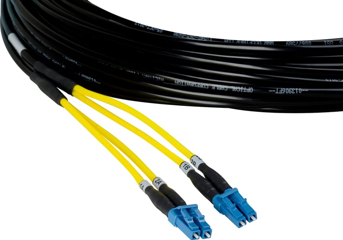 Camplex HF-TS02LC-0050 2-Channel Tactical Fiber Optical Snake 50 Ft Fiber Optic Snake With LC Single Mode Connectors