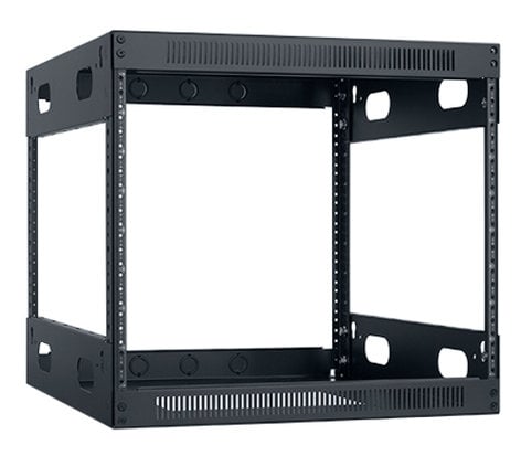 Lowell LXR-821 Slim Frame 8 Unit Rack, 21" Deep, Black