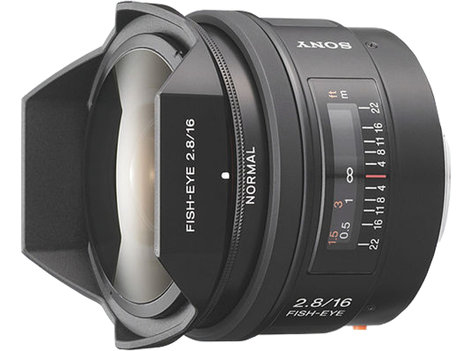 Sony 16mm f/2.8 Alpha A DSLR Mount Fisheye Camera Lens