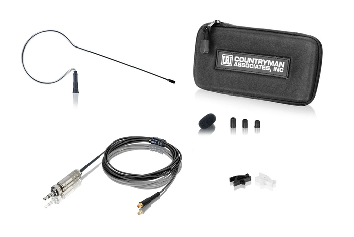 Countryman E6OW6B2SR E6 Omnidirectional Earset Microphone With 3.5mm Locking Connector, Black