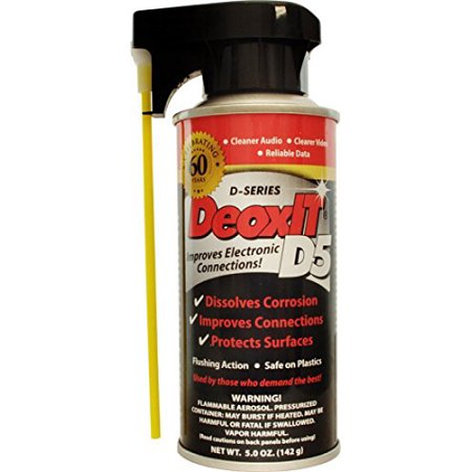 Caig Labs D5S-6 DeoxIT Contact Cleaner, 5% Spray, 5 Oz