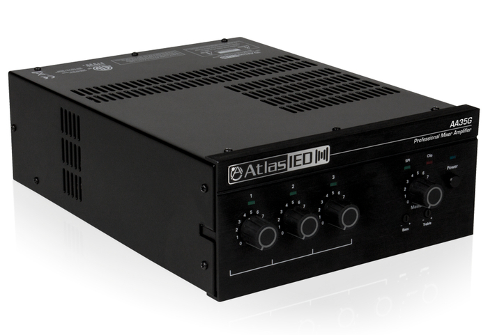 Atlas IED AA35G Mixer Amplifier With 3-Inputs, 35 Watts