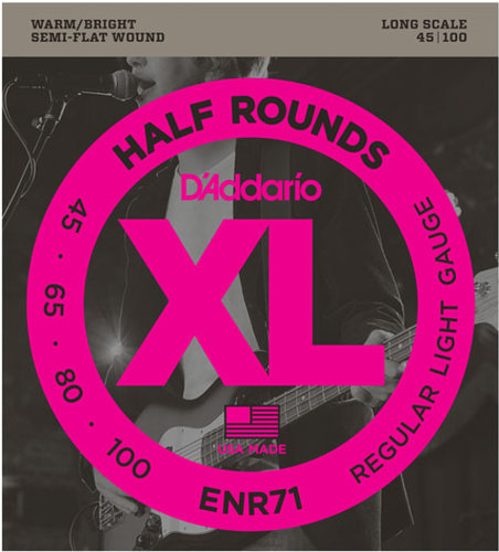 D`Addario ENR71 .045-.100" Half Round Long Scale Electric Bass Strings