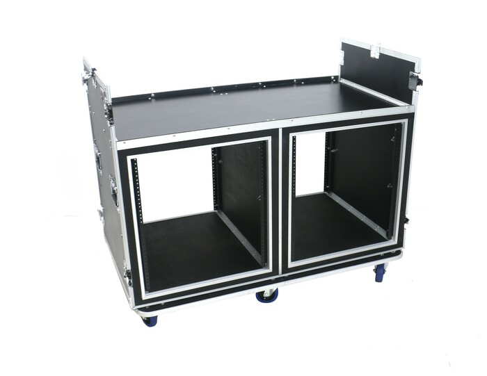 Elite Core ATA-FOH-2SL Deluxe Front Of House System With Dual 12-Unit Racks And Standing Lid Tables