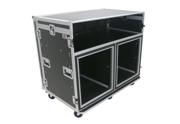 Elite Core ATA-FOH-2SL Deluxe Front Of House System With Dual 12-Unit Racks And Standing Lid Tables