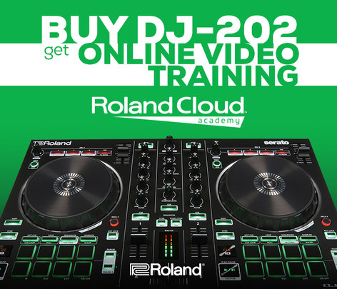Roland DJ-505 DJ Controller 2-Channel Serato DJ Controller With Drum Machine & Sequencer