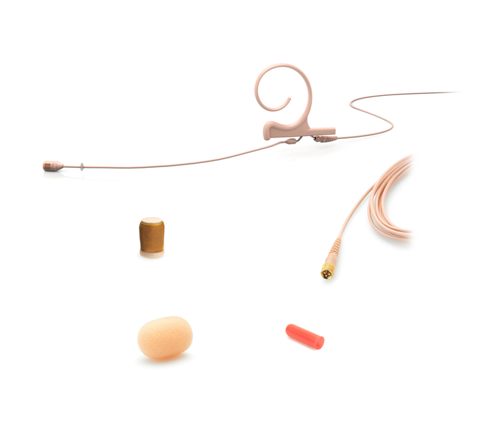 DPA 4288-DC-F-F00-LE 4288 Cardioid Flex Earset Mic With 120mm Boom And MicroDot Connector, Beige