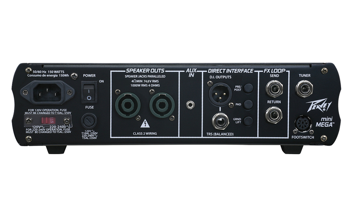 Peavey MiniMEGA Bass Amplifier Head, 4 Ohms, 1000W