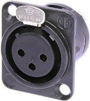 Neutrik NC3FD-S-1-B 3-pin D Series XLRF Connector With Rear Screw Terminals