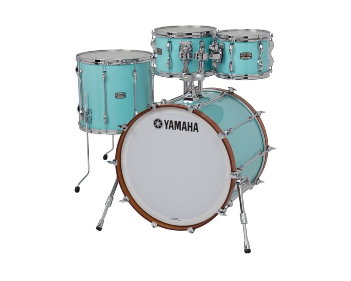 Yamaha Recording Custom 4-Piece Shell Pack - Surf Green 10"x7.5" And 12"x8" Rack Toms, 16"x15" Floor Tom, And 22"x18" Bass Drum