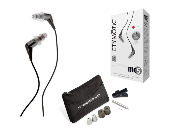 Etymotic Research ER7-MC5-BLACK Mc5 MC Series Moving-Coil Earphones - 8mm Coil Driver