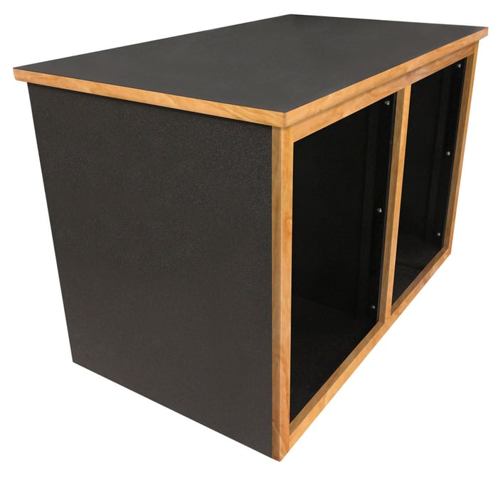 Sound Construction R14-2ST Double Bay Straight Studio Racks 14RUx2 Studio Rack Cabinet With (2) 14RU Rack Bays