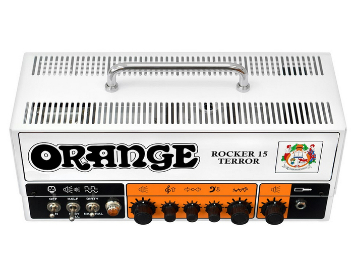 Orange ROCKER-15-TERROR Rocker 15 Terror Amp Head - 0.5, 1, 7, 15 Watts, Class A, EL84, With Gig Bag