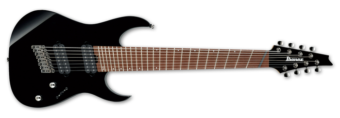 Ibanez RGMS8 Black 8-String Electric Guitar