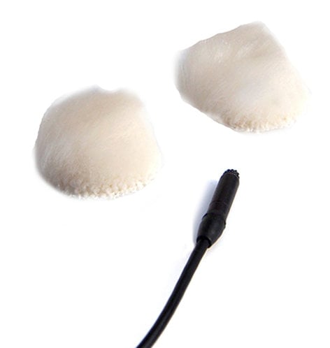 Rycote 065527 Overcovers 6-Pack Of White Fur Overcovers With 30 Stickies