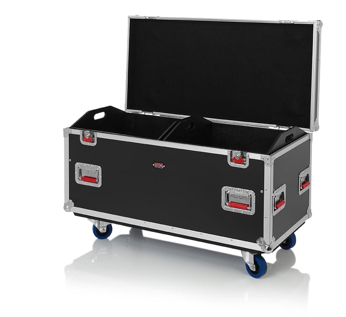 Gator G-TOURTRK452212 45"x22"x27" Utility Flight Case With Dividers And Casters, 12mm Wood