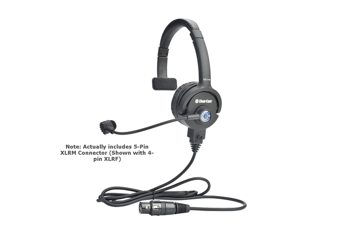 Clear-Com CC-110-X5 Lightweight Single Ear Headset With 5-Pin XLRM