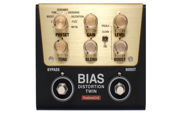 Positive Grid BIAS-DISTORTION-TWIN BIAS Distortion Twin Tone Match Distortion Pedal (2 Button)