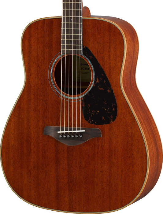 Yamaha FG850 Dreadnought Acoustic Guitar, Solid Mahogany Top, Back And Sides