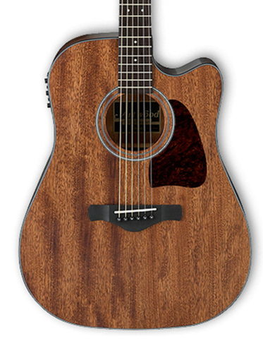 Ibanez AW54CEOPN Open Pore Natural Artwood Series Dreadnought Cutaway Acoustic/Electric Guitar With AEQ210TF Preamp