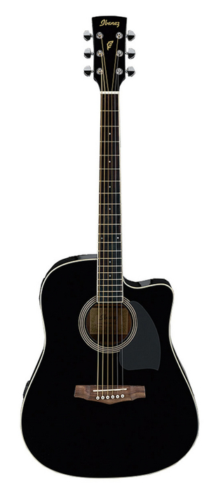 Ibanez PF15ECE-BK Electric Acoustic Guitar With Black Finish