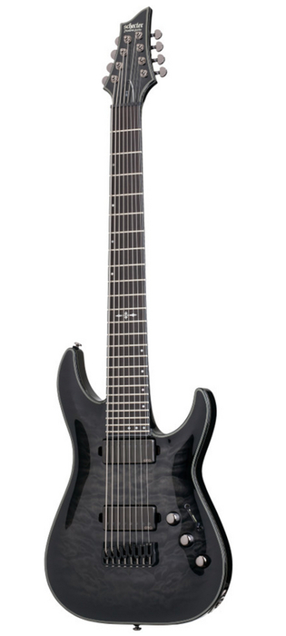 Schecter HELLRAISER-HH-C8 Hellraiser Hybrid C-8 Trans Black Burst 8-String Electric Guitar